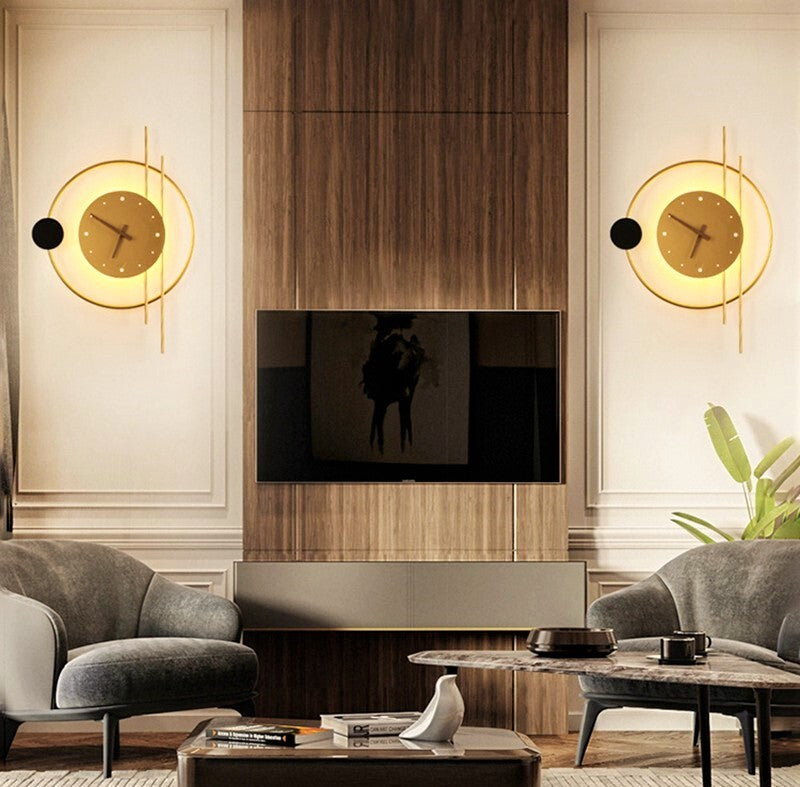 Black Gold Ring Clock