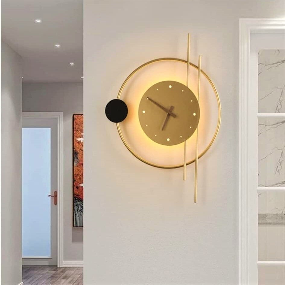 Black Gold Ring Clock