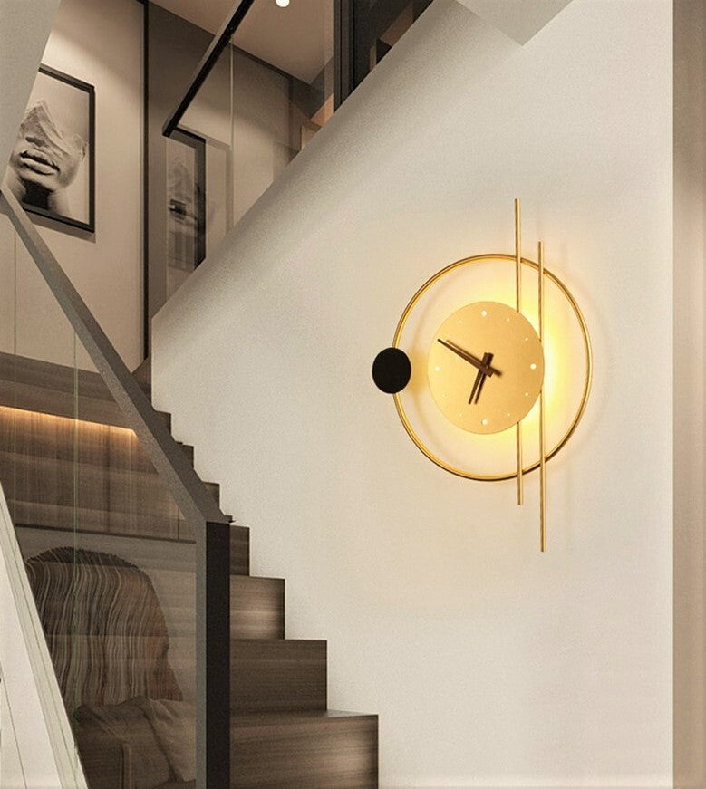 Black Gold Ring Clock